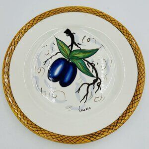 Bella Casa Fruta by Ganz Plum Motif 11" Dinner Plate Valerio